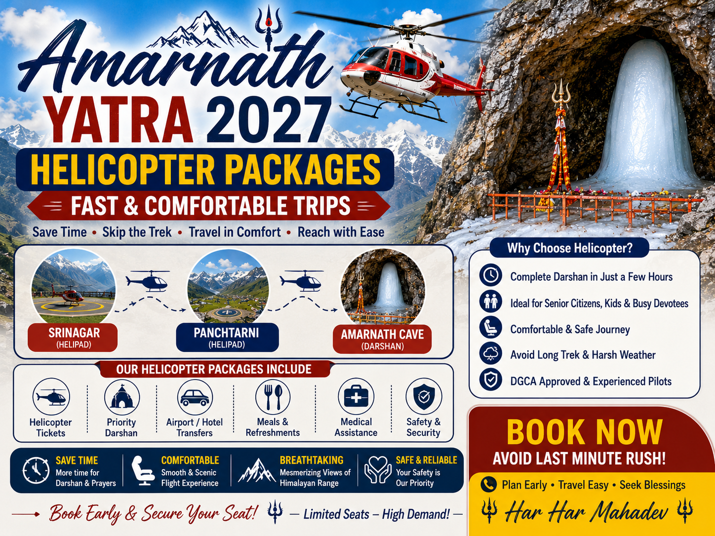 Amarnath Yatra 2027 Helicopter Packages